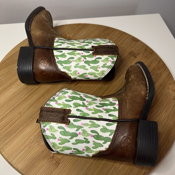 Ariat Toddler Size 5 Anaheim Lil' Stompers Cowgirl Boots Cactus Pink A441000844 - Picture 6 of 7